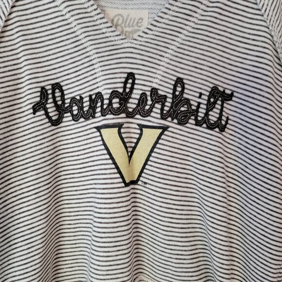 Blue 84 Hoodie Unisex Sz M Vanderbilt University Pullover Gray Raw Hem Kangaroo - Picture 3 of 9